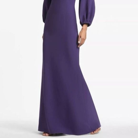 Sachin & Babi Giselle Gown Dress Amethyst Purple Crystal Embellished Size 0 NEW - Picture 6 of 10